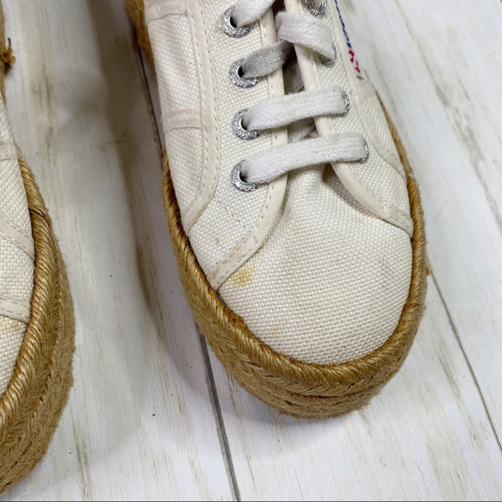 Superga White Espadrille Sneakers - Picture 5 of 11